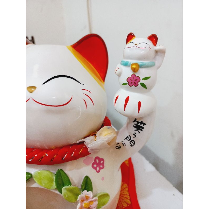 Manekineko Jam / Pajangan Kucing Hoki Jam / Manekoneki Jam / Neko / Lucky Cat