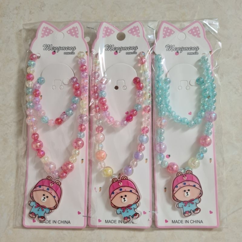 Set Gelang Kalung Manik Anak Perempuan