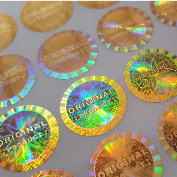 

Stiker Hologram Original Product New Gold & Silver Diameter 2 cm