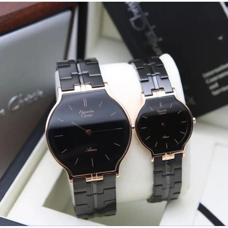Jam tangan couple alexandre christie 8410 original