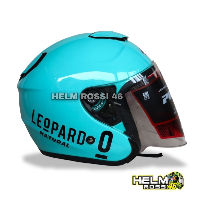 Helm Kyoto Priest Osaka LEOPARD HIJAU TOSCA Solid - Visor Venom Original Free Box Packing