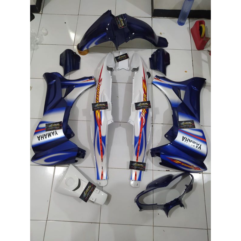 Cover Body Jupiter Z Lama / Jupiter Z Old Biru Putih 2005 Full Set Halus Cover Bodi Yamaha Jupiter Z