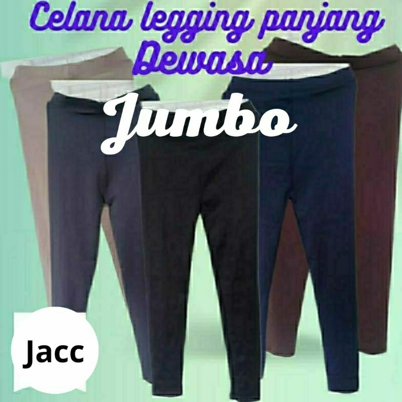 Legging jumbo xl polos dewasa bahan spandek Premium celana panjang dewasa