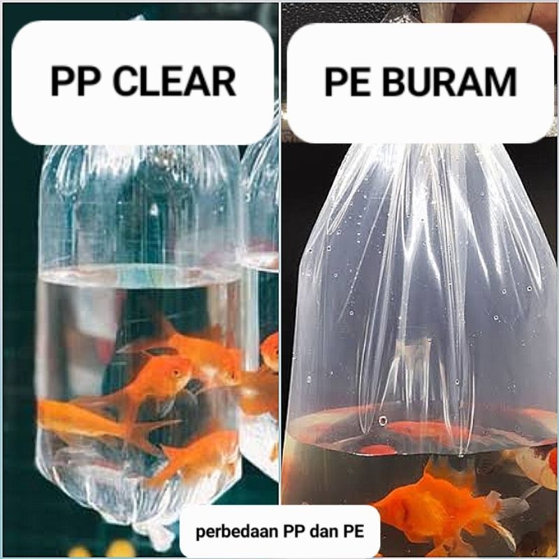 Kantong Plastik TAHAN AIR dan ANTI BOCOR | Plastik bungkus ikan hias | Kantong plastik bening transparan untuk sayur minyak beras sembako | wadah plastik tebal kuat anti robek bocor | plastik pembungkus souvernir