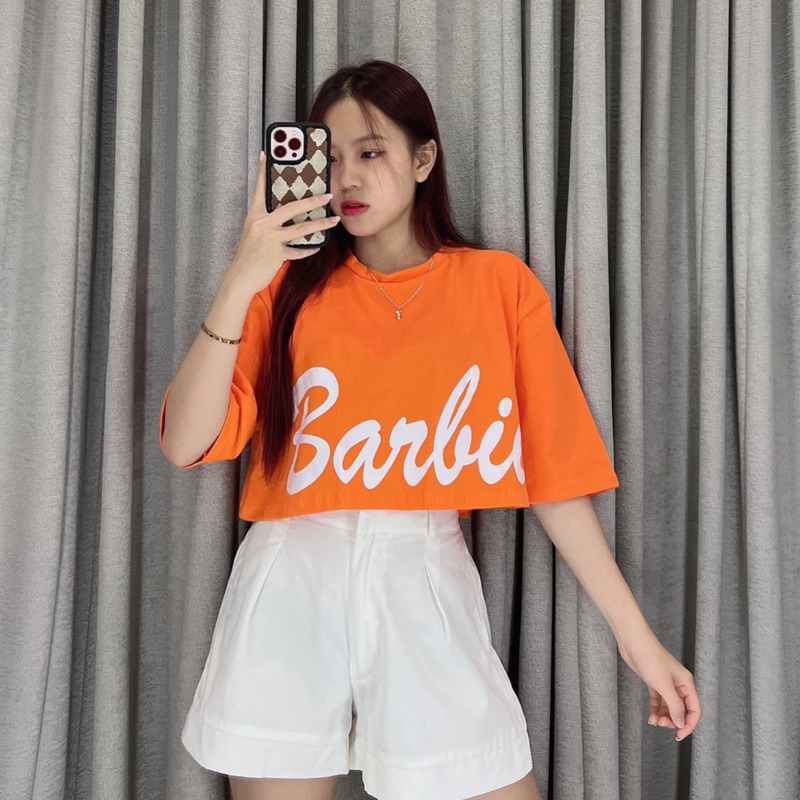 Crop top oversize barbiee | Atasan crop oversize