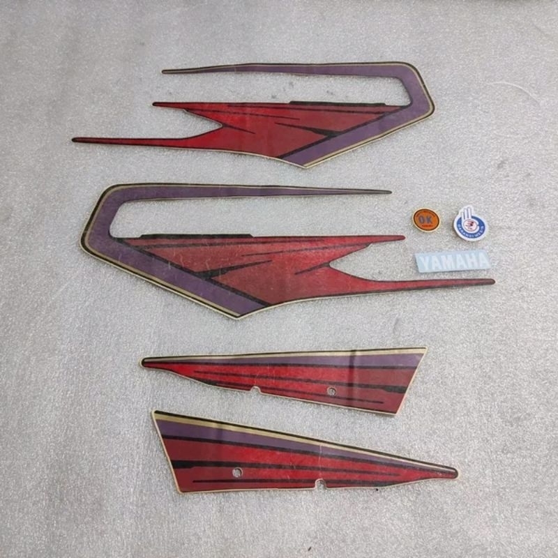 Stiker Stripping striping Decal Graphic Yamaha Rx king K 135 Master hitam merah garuda 1995 1996 Ori