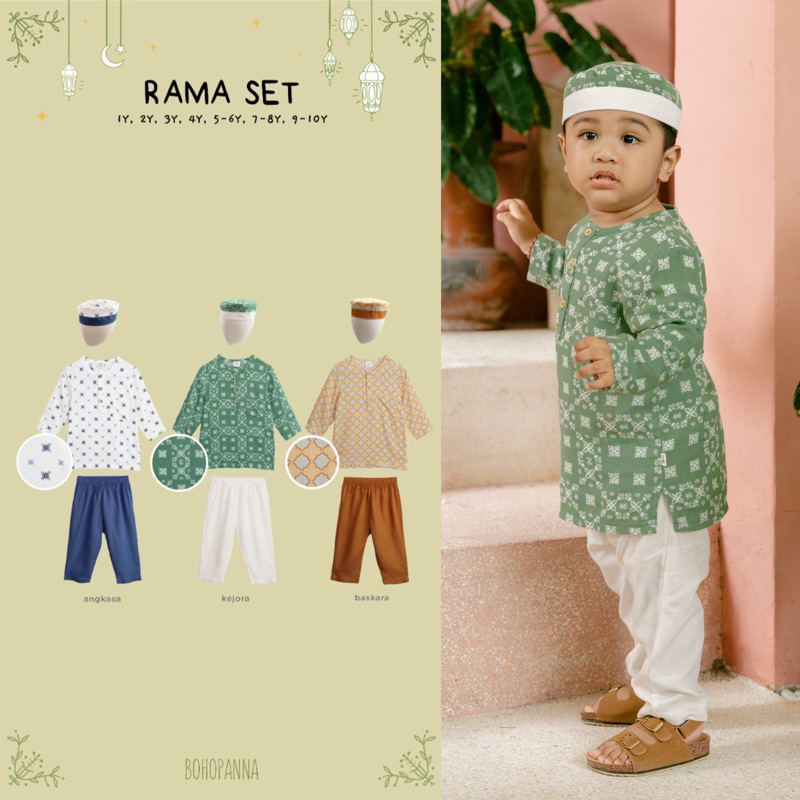 Bohopanna Raya RAMA SET 1-10thn / Set Baju Koko Anak