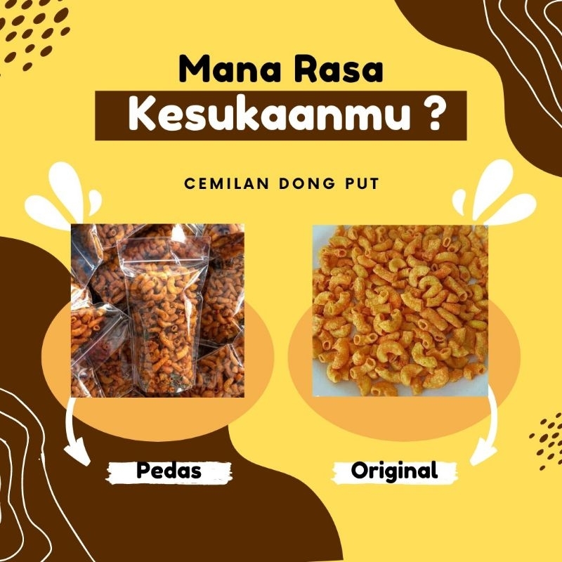 

CEMILAN SNACK KILOAN MACARONI PIPA PEDAS KEMASAN POUCH 100GR