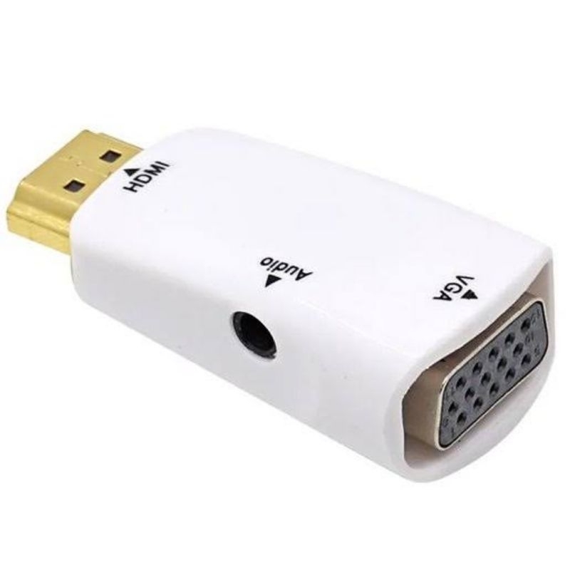 CONVERTER ADAPTER HDMI MALE TO VGA FEMALE WITH AUDIO 1080P FULL HD