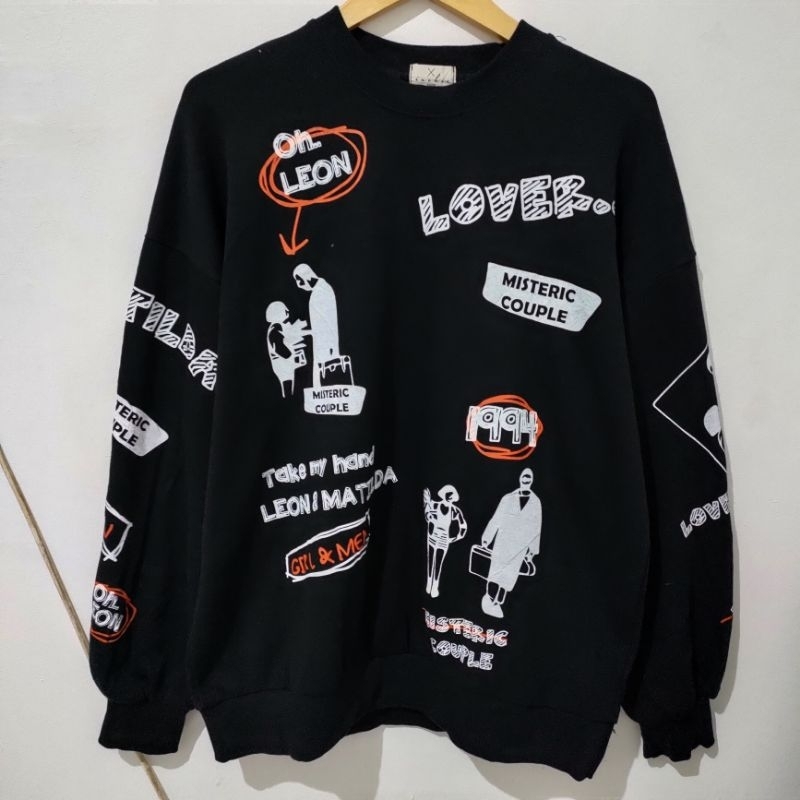 crewneck leon matilda fullprint oversize not thisisneverthat covernat mmlg fcmm mahagrid vivastudio