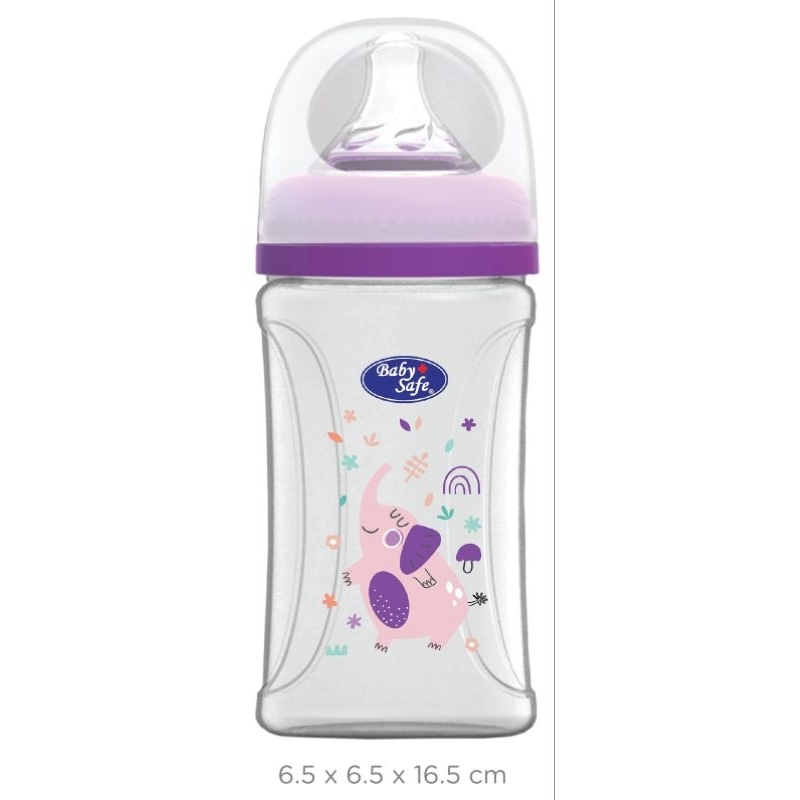 WN07 WN08 Baby Safe Wide Neck Bottle 120 ml 250 ml / Botol Susu Bayi Anti Kolik Babysafe