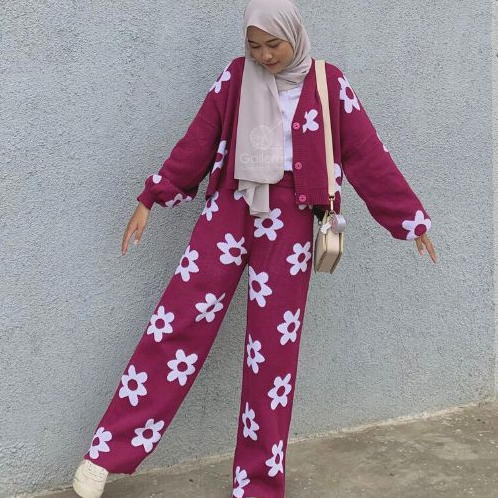 ONE SET CARDIGAN  FLOWER LOREA PREMIUM BY GALLERAJ.ID