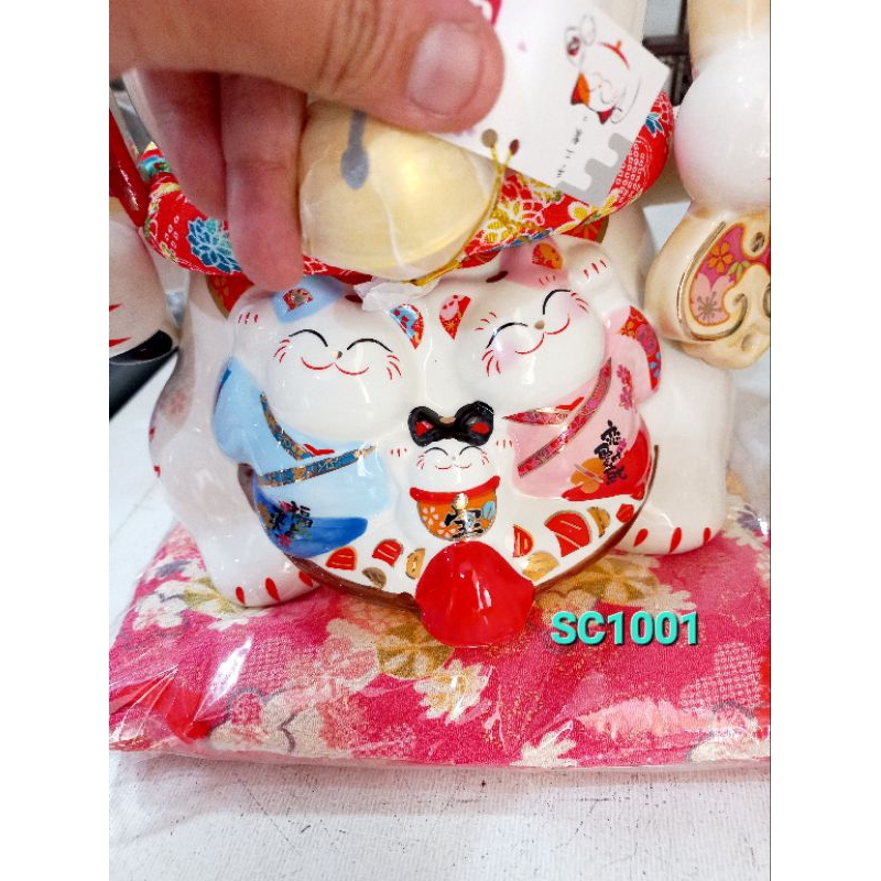 Manekineko Ceramic / Kucing Hoki Keramik / Pajangan Neko Large / Manekoneko Keramik