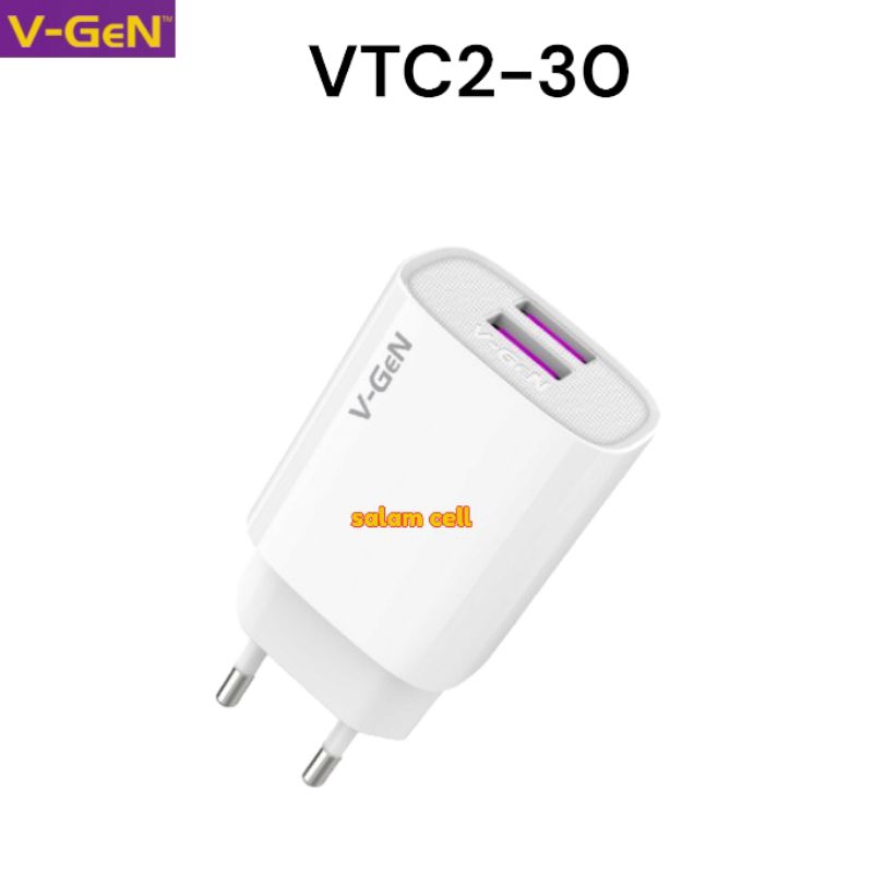 Charger V-Gen VCT2-30 2,4A Original Vgen Vct2 30 Garansi Resmi