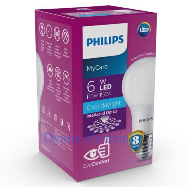 Philips LED 6 Watt putih
