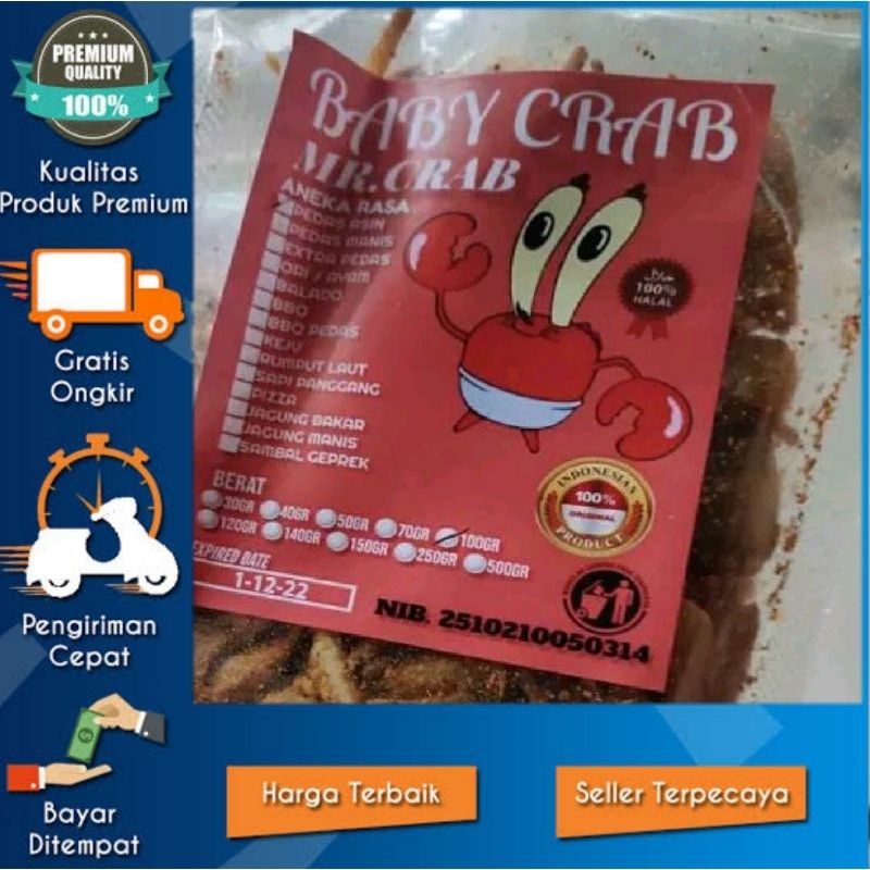 

Baby Crab Crispy | Snack Cemilan Makanan Enak | Crab | Rajungan Krispy 100grm