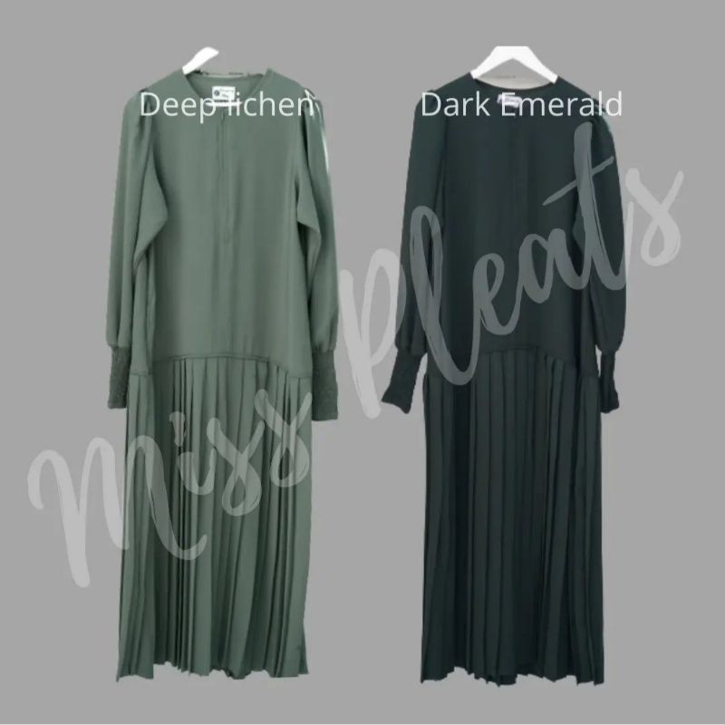 Miss Pleats By Ummaira Abaya Deep Lichen Mazen Anti UV