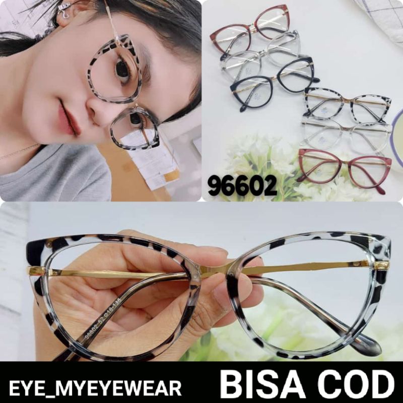 Kacamata Frame Gratis Lensa Minus Normal Silinder Photocromic Antiradiasi Bluecromic Blu-ray 96602