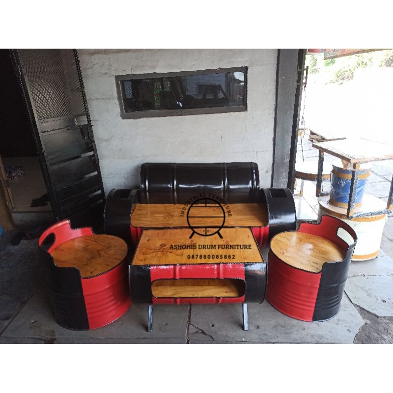 kursi cafe kursi drum custom kursi cafe besi industrial