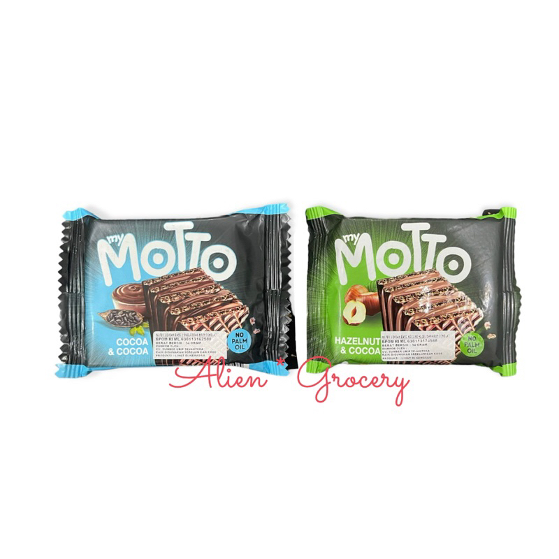 PROMO!!! MY MOTTO Cocoa Chocolate Hazelnut Tiramisu Wafer No Palm Oil 30gr