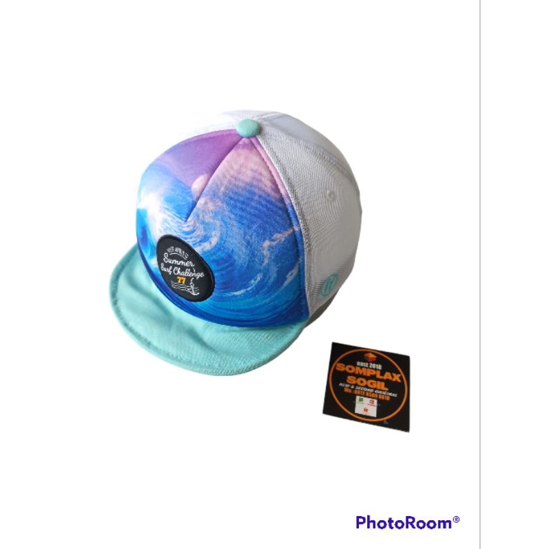 Vital blue cycling caps second snapback preloved topi sepeda