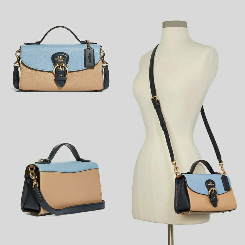 Coach kleo blue multi top handle