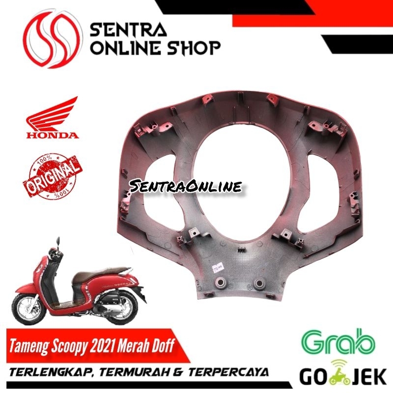 Cover fr top tameng depan scoopy all new 2021 merah doff dop original