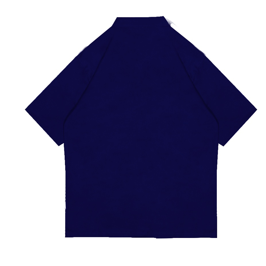 Predecessors Taf  Kemeja Pria Basic Polos Lengan Pendek Kerah Sanghai Chashirt#5 Navy