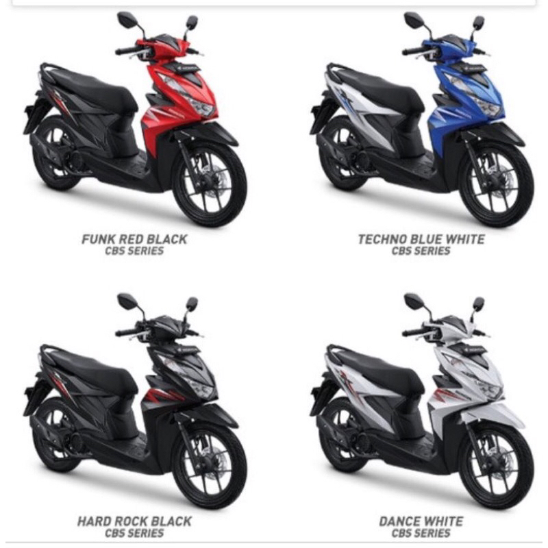 Spakbor Slebor Depan Hitam Doff Putih Hitam Kilat / Glossy Honda Beat LED Beat Street Deluxe 2020 2021 2022 2023