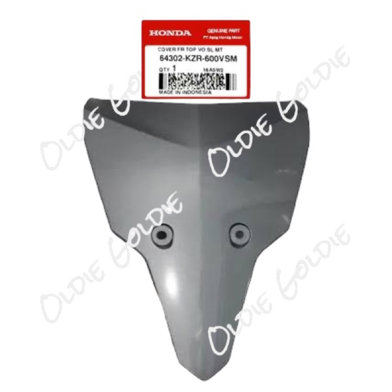64302-KZR-600VSM Cover Front Top Dudukan Plat No Nomer 125 Old Lama 2012-2014 Silver
