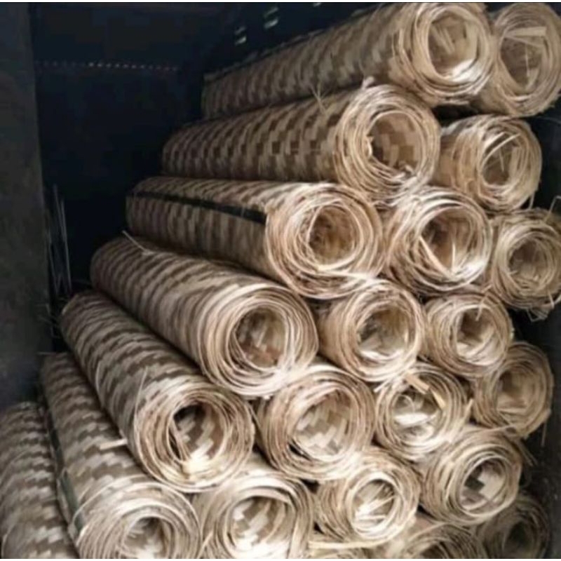 BILIK GEDEK KULIT BAMBU LUAR POLOS 2X2.5 METER MINIMAL ORDER 2 LEMBAR