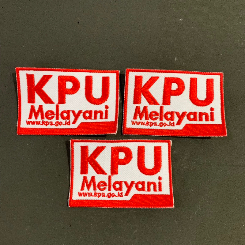 LOGO BORDIR KPU MELAYANI PPS MELAYANI PPK MELAYANI BEDGE POK EMBLEM PPS PATCH KPU MELAYANI