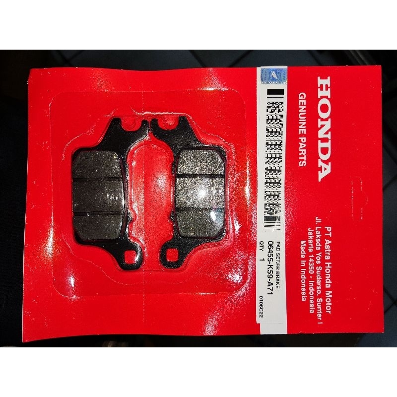 KAMPAS REM DEPAN DISPED DISCPAD HONDA Utk Motor VARIO 125 150 LED VARIO 160 LED tromol  GENIO SCOOPY NEW 2020 BEAT ESP 2020