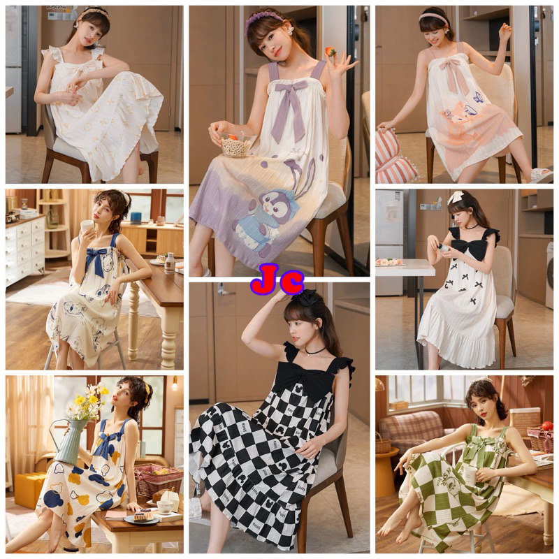 JC- Daster Lengan Buntung Import / Daster wanita terbaru / Daster Korean Style Murah