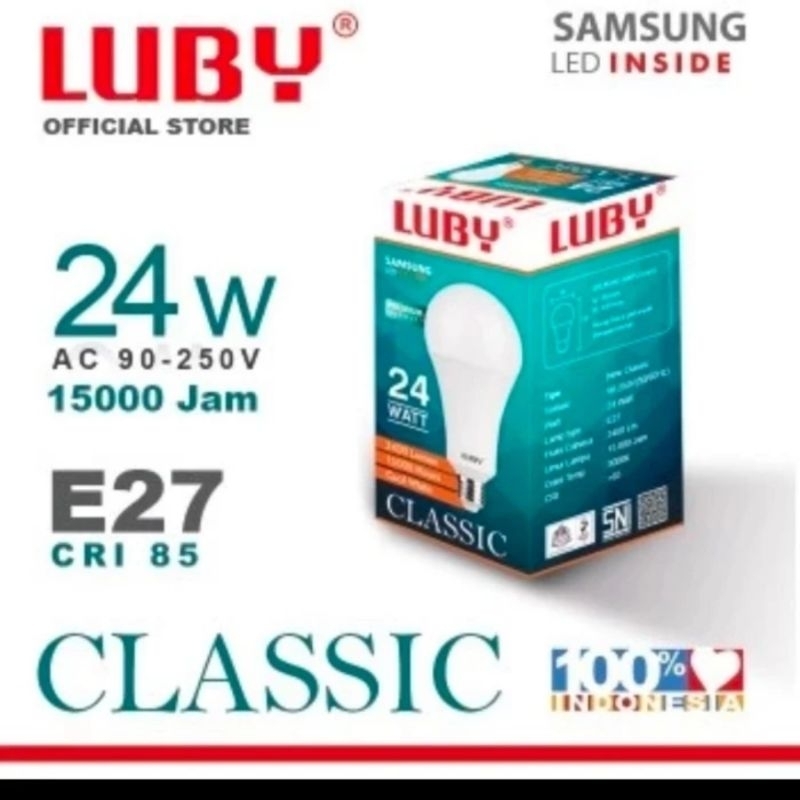 Lampu LED Luby Classic 24 Watt Cahaya Putih