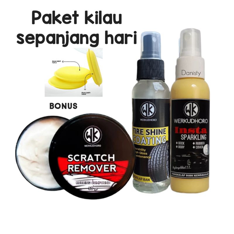 Instasparkling/semir ban  penghitam pembersih waterless Xpress wash