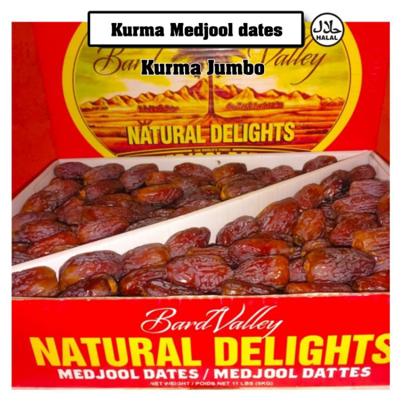 

Kurma medjool / menjol ( kurma jumbo ) legit manis 1KG Fresh
