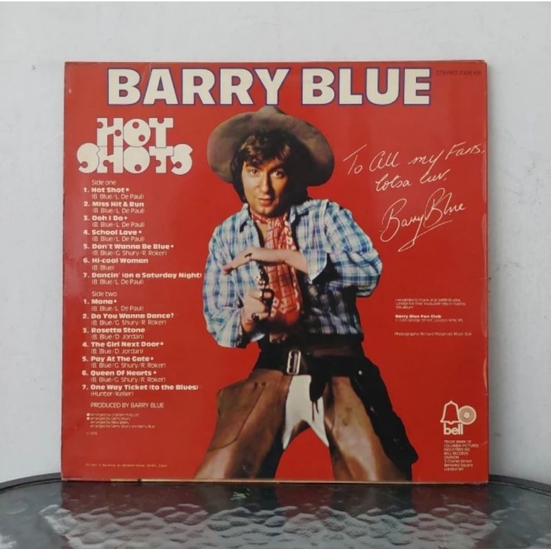 Vinyl Piringan Hitam 12 inch Barry Blue-Hot Shots