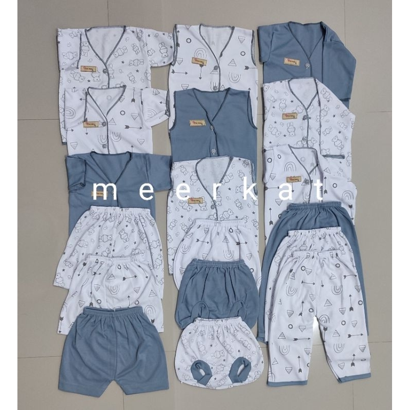 100rb Paket Hemat Set 18 PC Perlengkapan Melahirkan Bayi Baru Lahir Paket newborn baby boy girl Paling Murah paket komplit baju bayi tabur animal 18 pcs merah bata