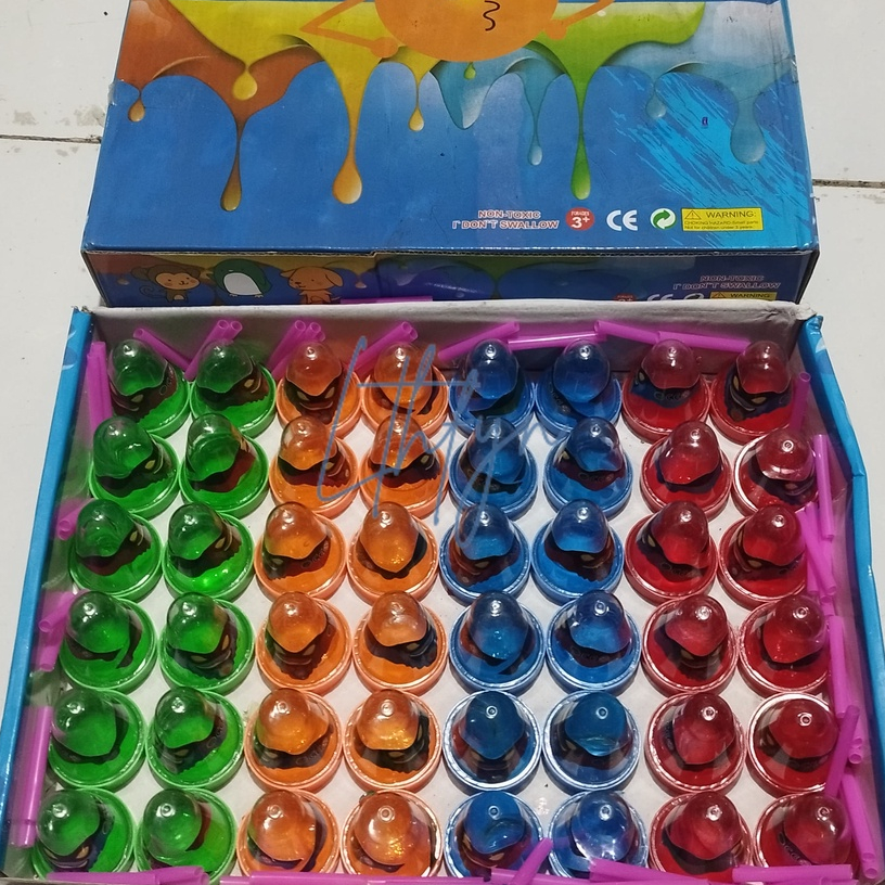 SLIME ANAK WARNA-WARNI IMPOR // SLIME 1BOX ISI 48PCS