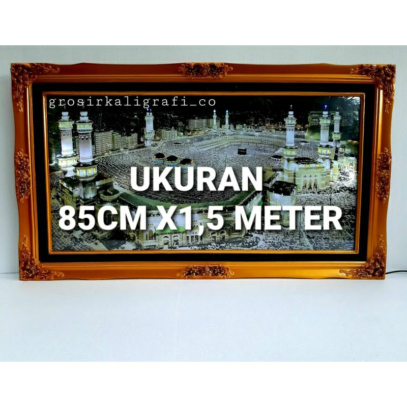 hiasan dinding kaligrafi kabah lampu murotal jumbo