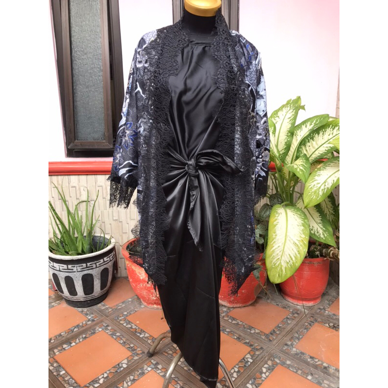 set outer kaftan ikat-kaftan ikat-kaftan lebaran-kaftan murah