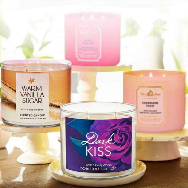 Bath &amp; Body Works BBW 3-WICK SCENTED CANDLE 411 G MIX 3/3 GINGERBREAD MARSHMALLOW STRAWBERRY POUND CAKE A THOUSAND WISHES FOR YOU INTO THE NIGHT DARK KISS BERGAMOT WATERS THE PERFECT CHRISTMAS IN THE STARS ITS ROSE WATER MERINGUE SWEET CINNAMON &amp; PUMPKIN