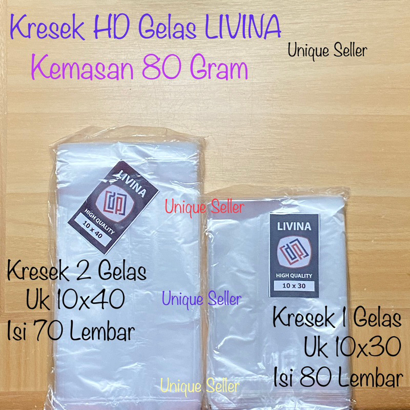 Kresek 1 Gelas isi 80 merk LIVINA / Kresek 2 Gelas isi 70 Merk LIVINA / Kantong Kresek Transparan 10x40 untuk 1 Gelas Pop ice isi 100 / Kresek Transparan 10x40 untuk 2 Gelas Pop ice / Kantong Plastik Take Away HD 1 &amp; 2 Gelas Oz Natural Idola Joyoboyo