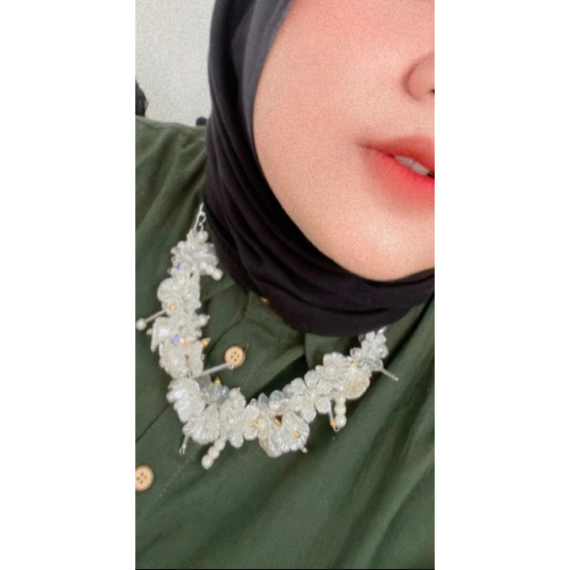 Premium Crystal Beads Necklace - Kalung daily - kalung manik manik - choker - kalung fashion