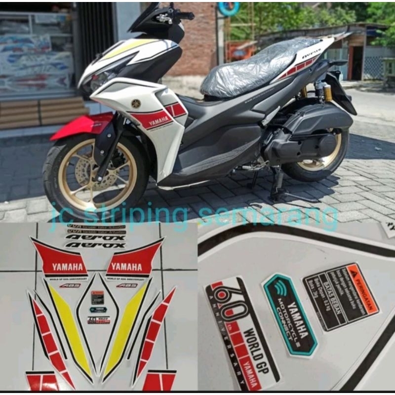 Striping Yamaha new Aerox 60th GP Edition Vinyl