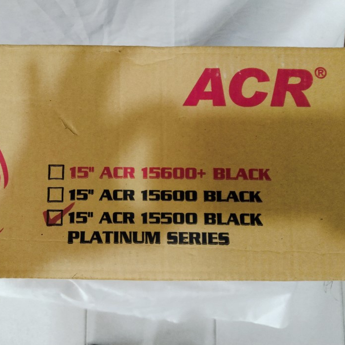 Speaker Merek ACR 15" Inch 15500 BLACK PLATINUM SERIES