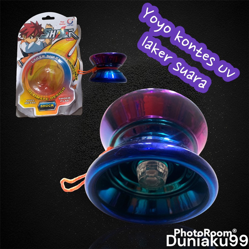 mainan yoyo besi laker suara CHROME UV / mainan anak murah / yoyo bleazing