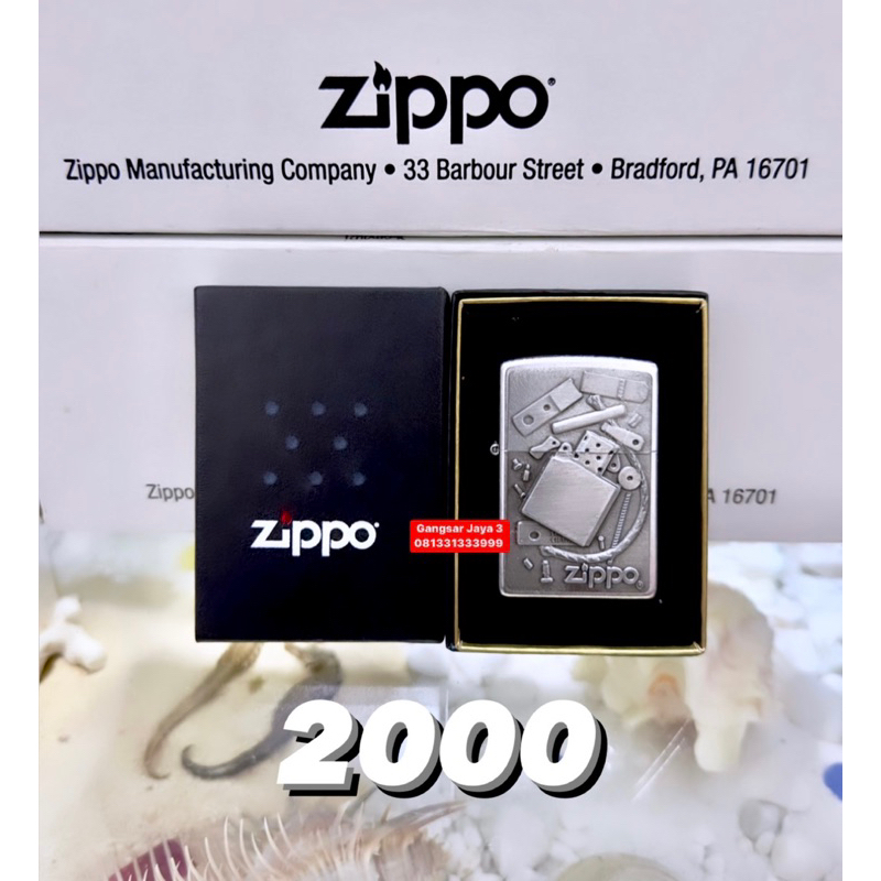 old collection korek zippo original USA Jadul zippo inside pewter