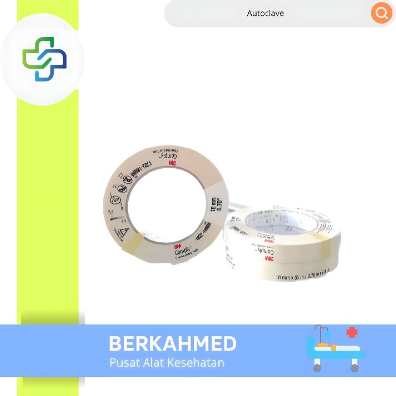 Autoclave 3M Steam Indikator Tape 1322-18mm 3/4 Inch